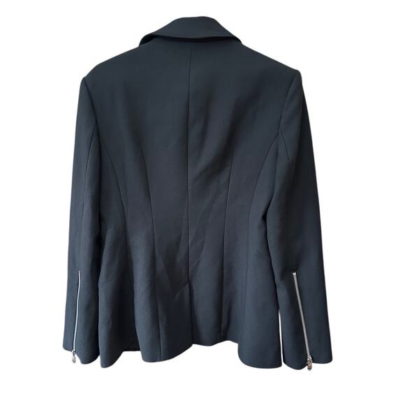 Cinq‎ à Sept- Kym Zipper Cuff Blazer Black Size 8 Formal Corporate Interview - Picture 5 of 14